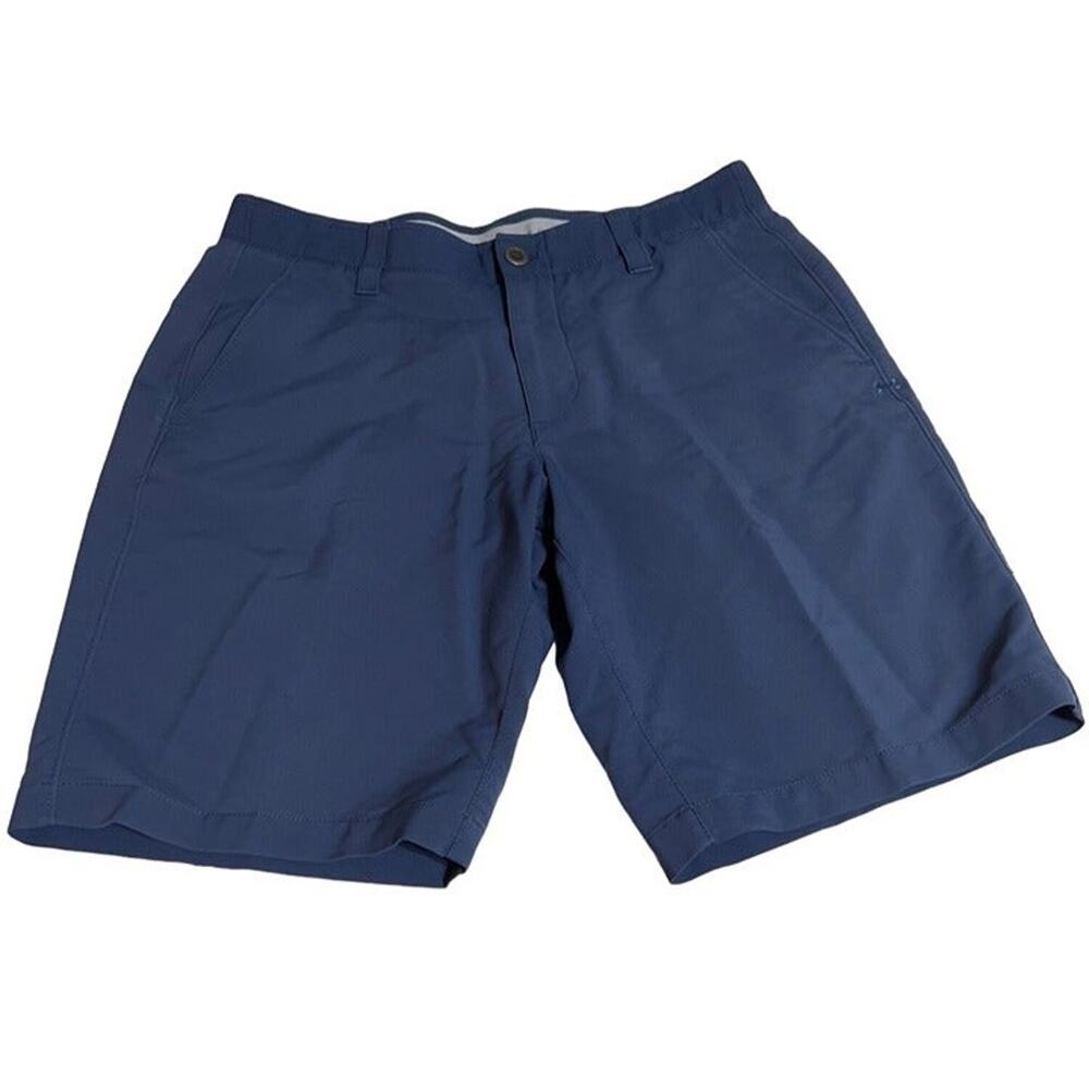 Under Armour Blue Athletic Flat Front Belted Men's Shorts Size 34